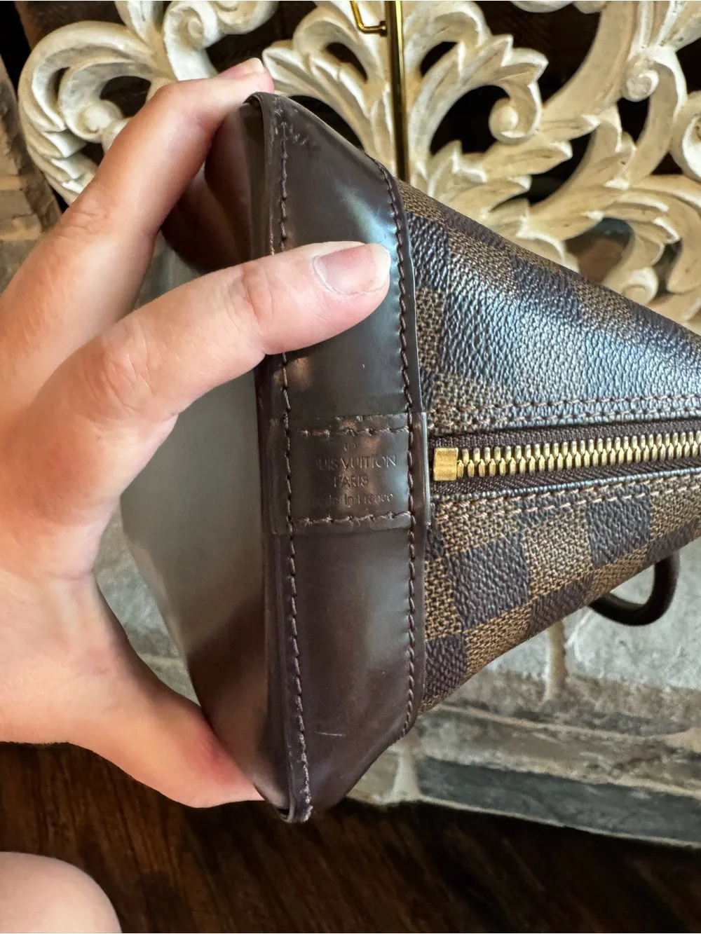 Louis Vuitton Damier Ebene Alma witCertificate of Authenticity